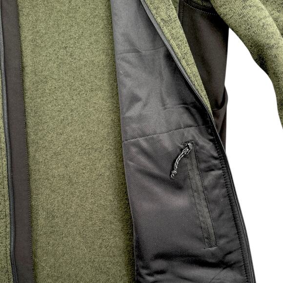 Gerry Olive Green & Black Zippered Pockets Stand Collar Full Zip Jacket Mens XXL - Picture 3 of 8